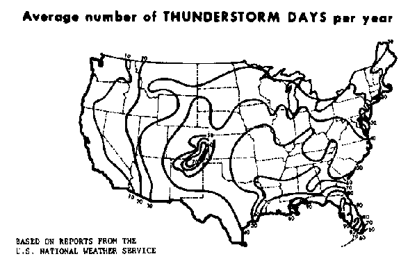Average Number of Thunderstorms Image